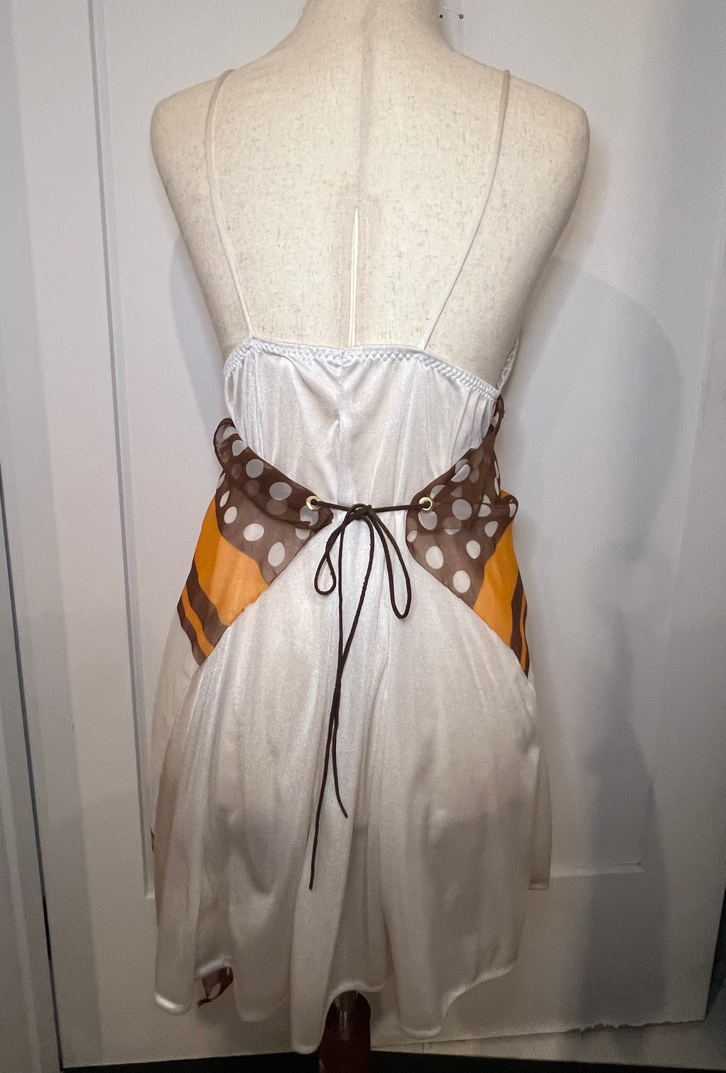 Vintage lingerie scarf dress