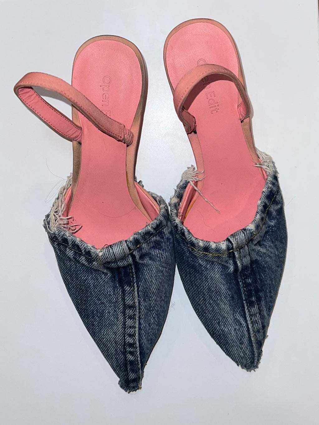 Jean kitten heel